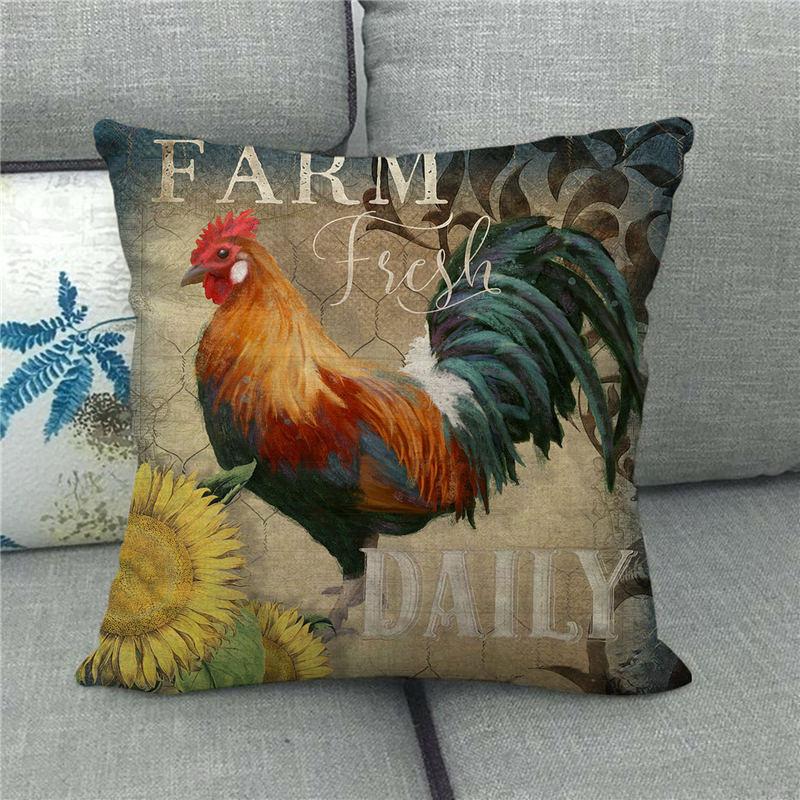 Farm Animals: Cows Sheep Pigs Chickens Digital Printing Short Plush Pillow Covers For Car Sofa Office Cushion Cover Home Goods