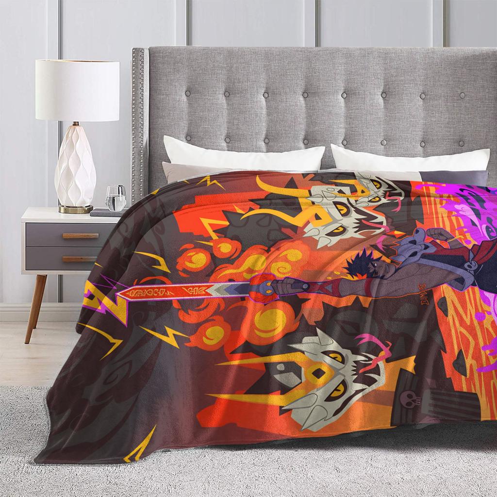 Hades Zagreus Flannel Blanket  Soft Warm Throw Blanket for Outdoor Travel Office Novelty Bedspread Sofa Bed Cover