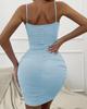 2025 Europäisches & Amerikanisches Sexy V-Ausschnitt Sommer Bodycon Trägerkleid für Frauen