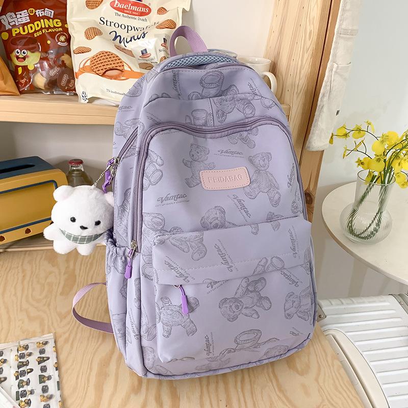 Schoolbag for Children Elementary School Students Cute Bear Middle School Students Girls Backpack