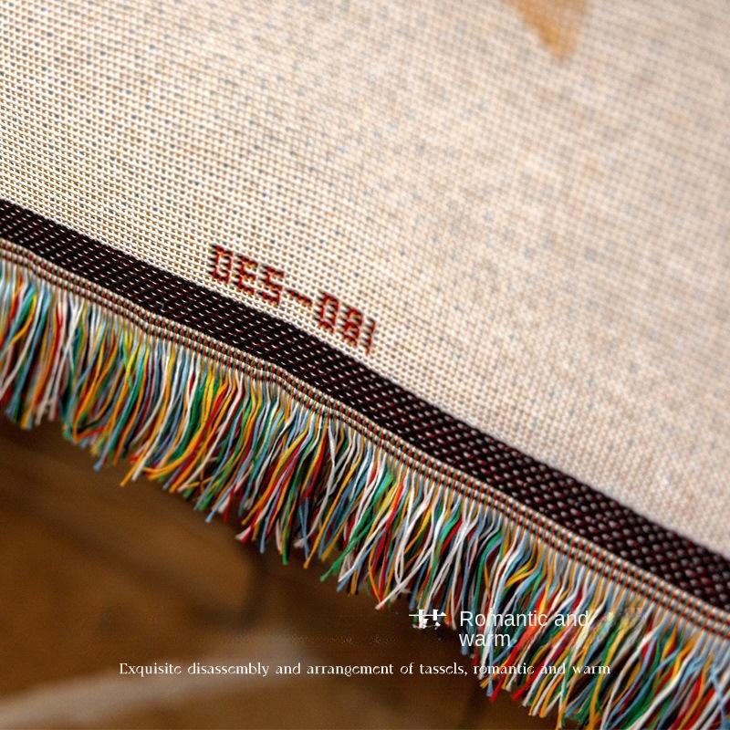 Table Cloth Rectangle Table, Heavy Duty Cotton Linen Tablecloths Farmhouse Tablecloth, Soft and Wrinkle Free Table Cover with Tassels