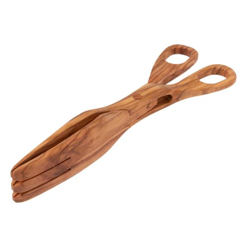 Arteinolivo Olive Wood Scissor Server (Scissor-Shaped Tongs)