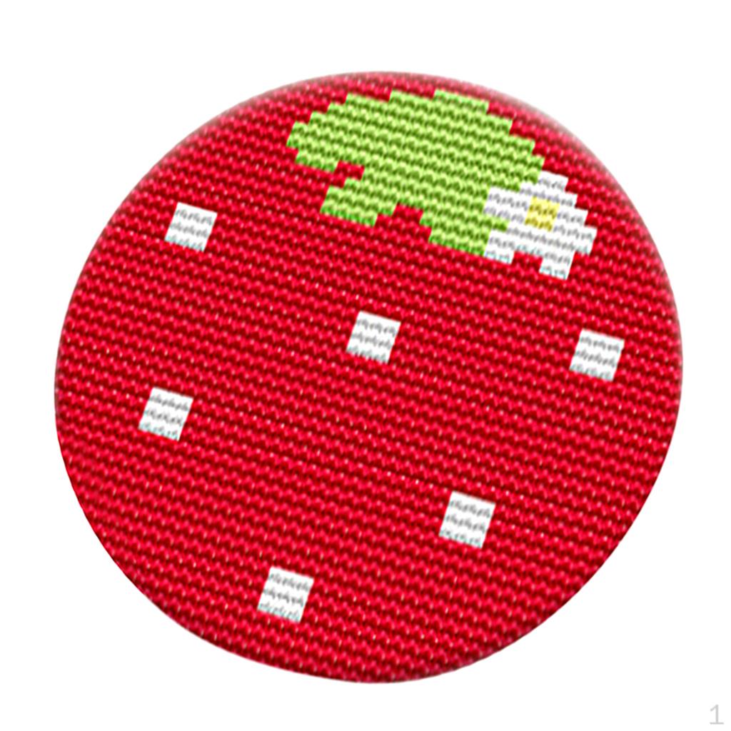

Наборы Round DIY Набор для ковроткачества, Пустой холст с ×10 линиями сетки, Позволяет легко рассчитать Strawberry