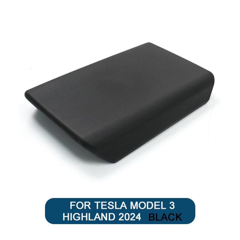 For Tesla Model 3/Y 2019-2025 Car Central Armrest Box Pad For Tesla Model 3 Highland 2025 TPE Center Console Arm Rest Lid Cover
