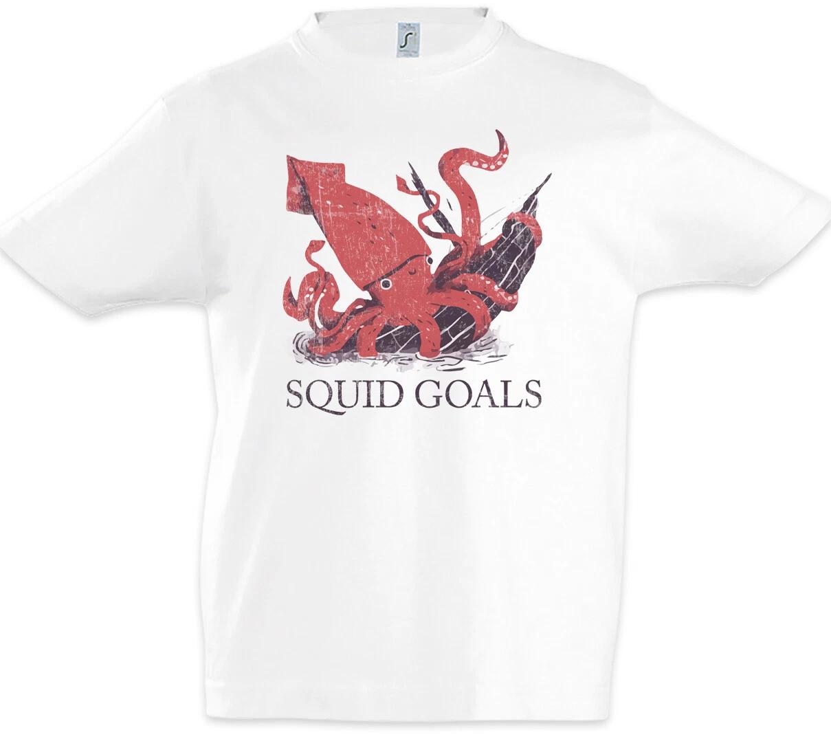Squid Goals Kids Boys kids boys T-Shirt Squad Goals Sailing Squid Octopus 100