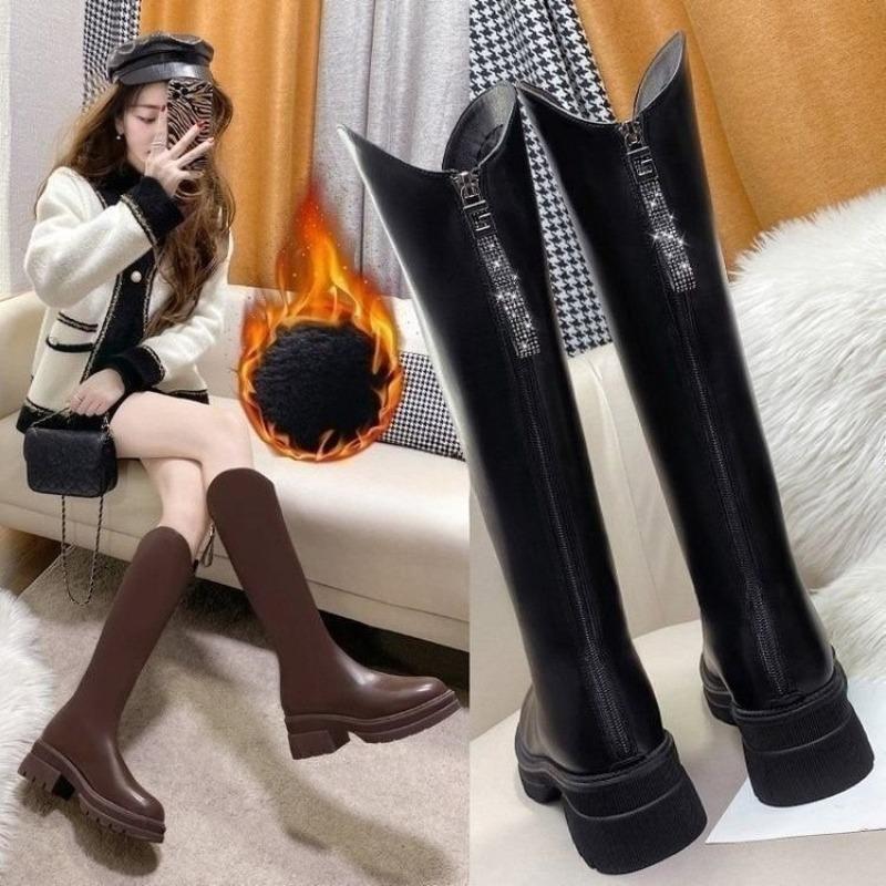 Long Boot Women's Shoes - New Style - Winter and Autumn Thick-soled Boots - Heightening Boots