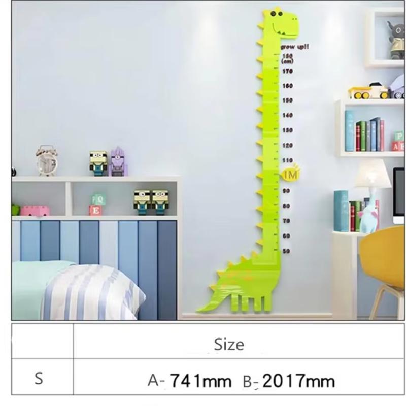 Cartoon Children's Height Measure Wall Sticker Cartoon Growth Chart Baby Room Wall Sticker Home Decoration Acrylic Wall Sticker