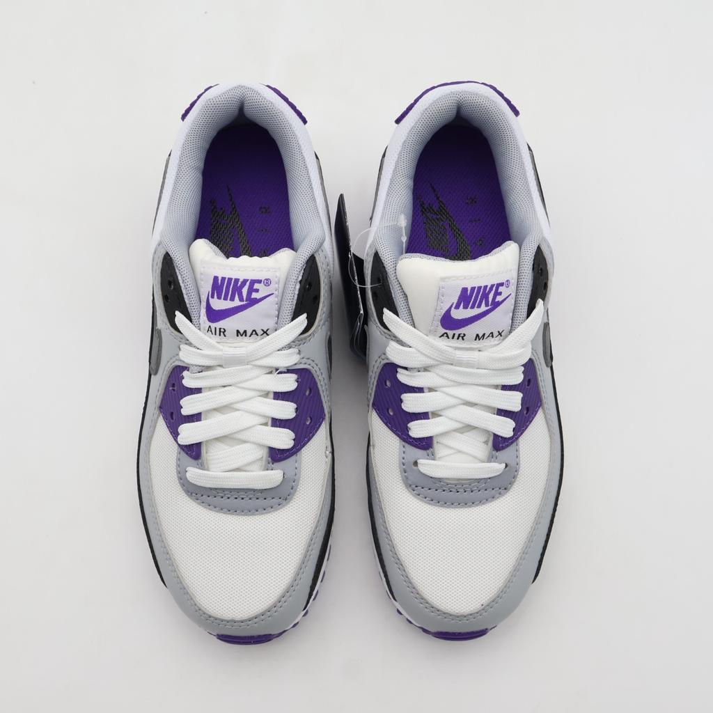 DH8010-110 Nike Air Max 90 White Black Wolf Grey Iron Grey (Women's)