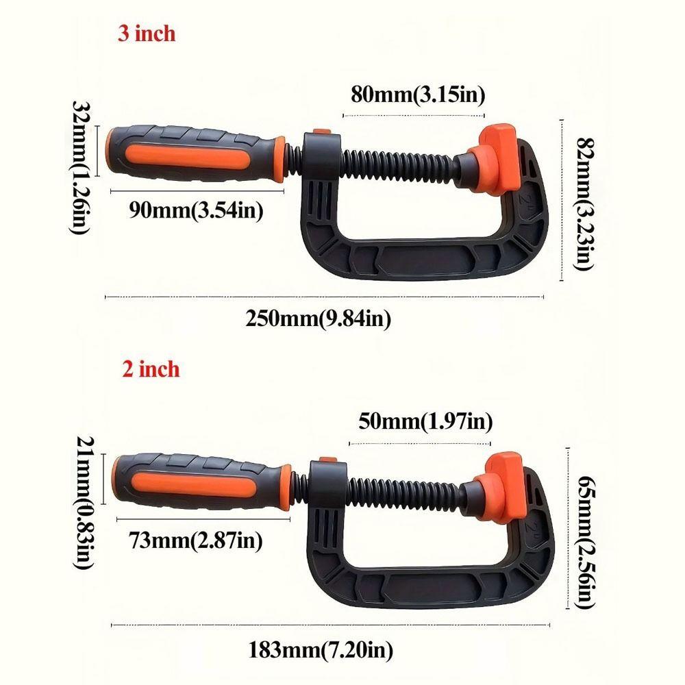Engineering Plastic G Type Clamp Lightweight Design Spring Clamps Woodworking Clamp  Long Time Use