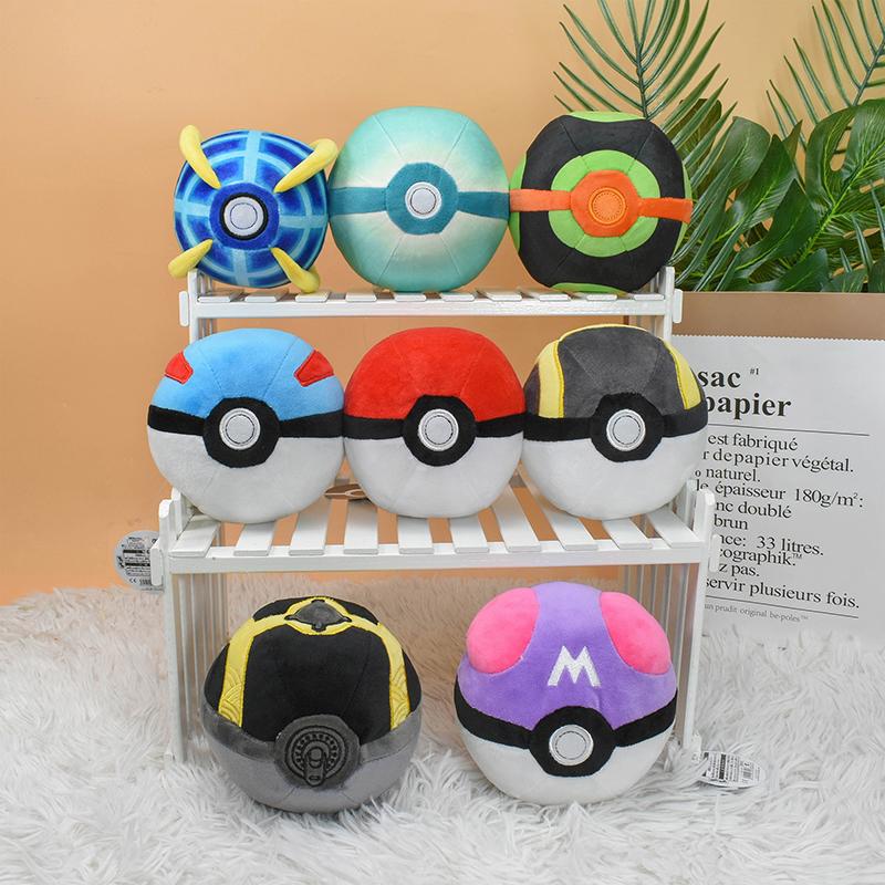 Pokeball Plush Poke Ball Great Ball Beast Ball Dusk Ball Hisuian Ultra Ball Toys for Children Kids Christmas Gift