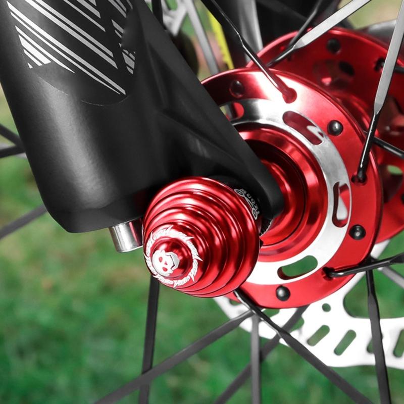 Bicycle Rear Wheel Hub Nut Lock Screw Aluminum Alloys Road Bicycle Hub Screw Bicycle Wheel Hub Axles Nut Replacement