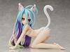 Kein Spiel, kein Leben, B-Stil, White Cat Ver. Fertige, bemalte PVC-Figur im Maßstab 1:14