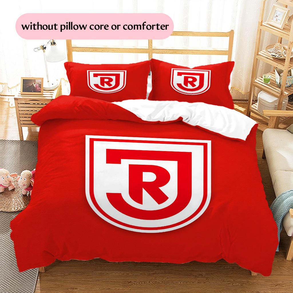SSV Jahn Regensburg Pattern Bedding Quilt Set  Home Decoration  Gift (1 * duvet cover + 2 * pillowcase  without core)