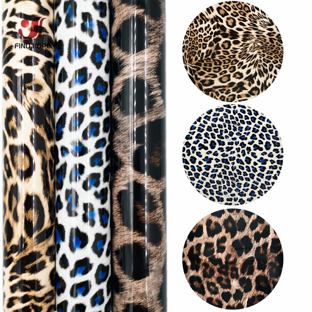 Leopard Printed Heat Transfer Vinyl Iron-on Tshirt Heat Press Cut Film HTV Printing for Clothing Xmas Decor DIY Easy to Weed