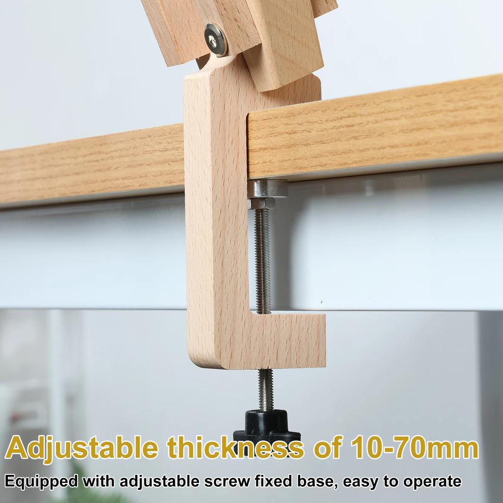 Foldable Wooden Clamp Adjustable Wood Leather Craft Stitching For Pony Lacing Sewing DIY Tool Desktop Stitching Pony Horse Clamp