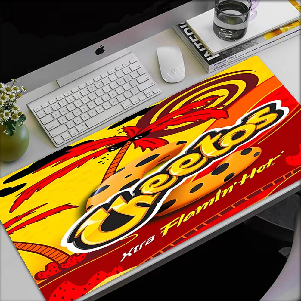 Cheetos Theme Mouse Pad, Non Slip Rubber Base, Multifunctional Office & Home Decor, Perfect for Workspace Personalization.