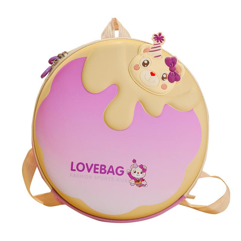 Rabbit Bear Unicorn Cow Cartoon Animal Children Round Hard Backpack Shell
