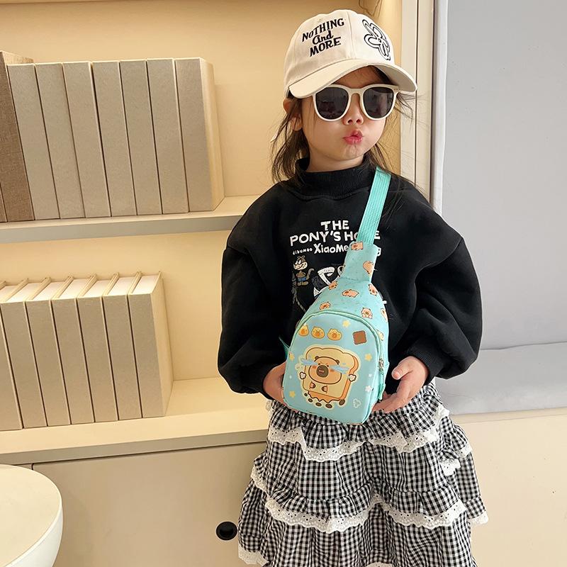 New Children's Cartoon Cute Baby Breast Bag Trendy Fashion Versatile High Value Messenger Bag Travel Light Bag