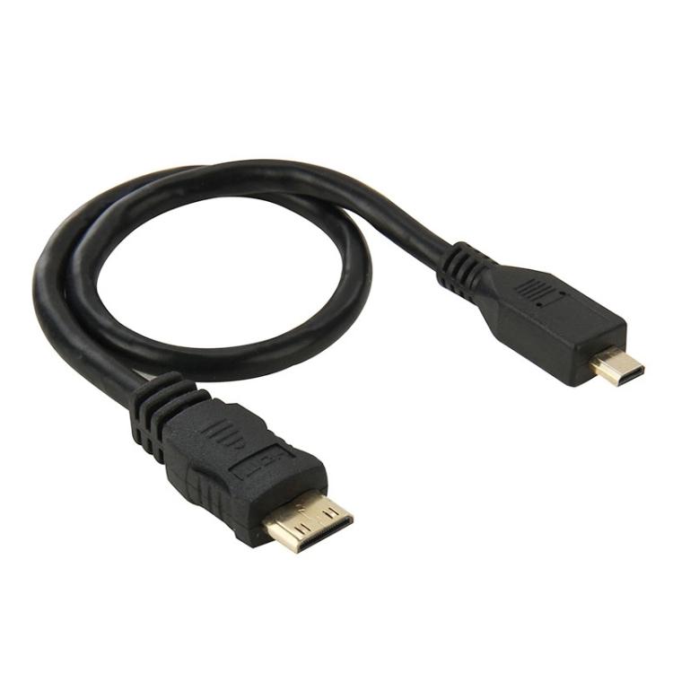 

30cm Mini HDMI Male to Micro HDMI Male Adapter Cable