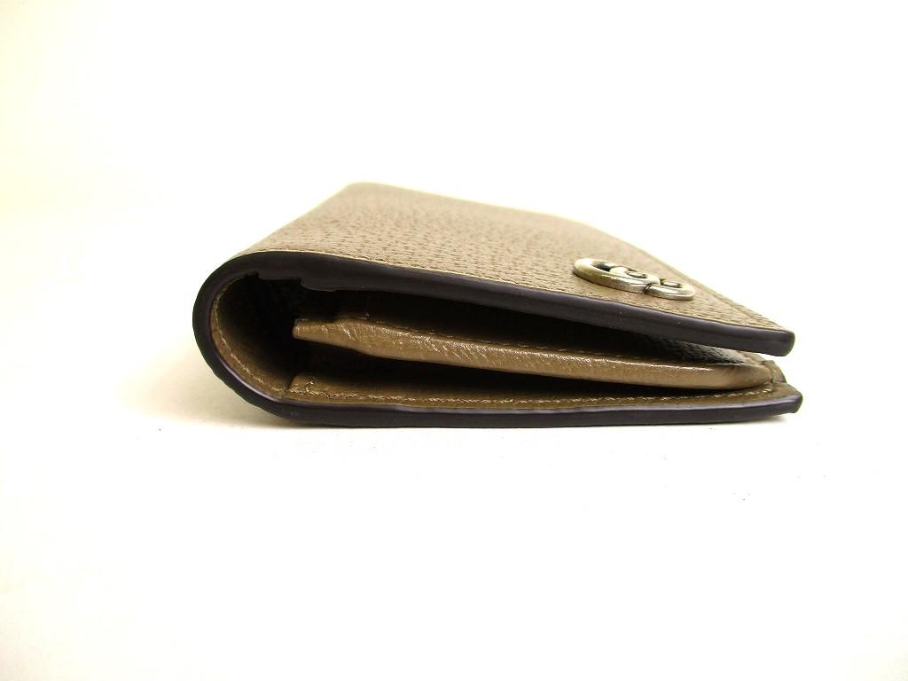 Authentic GUCCI Silver Marmont G Brown Leather Bifold Flap Long Wallet #9824  Refurbished