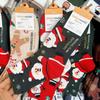 Cartoon Christmas Socks Cartoon Santa Snowman Mid-calf Socks Fall and Winter Mid-calf Red Socks