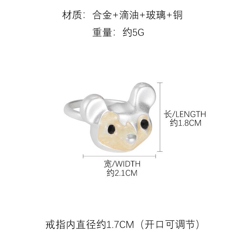 Cartoon bear series earrings original design stud earrings cute light luxury exquisite high-end earrings wholesale