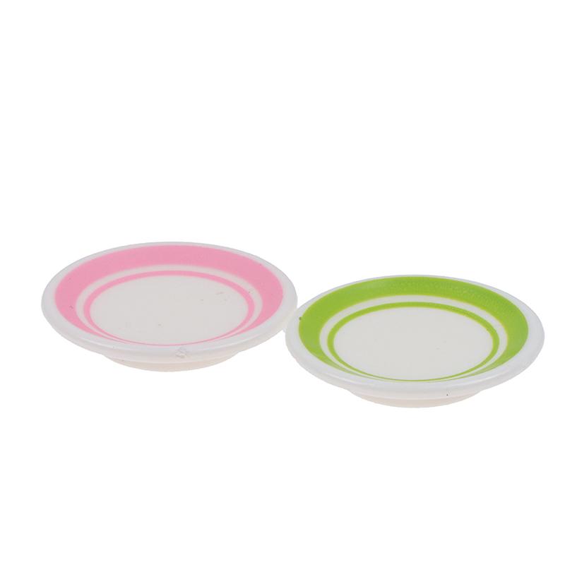 1 Zestaw Wytrzymałych Mini Talerzyków Stołowych Akcesoria do Miniaturowego Domku dla Lalek