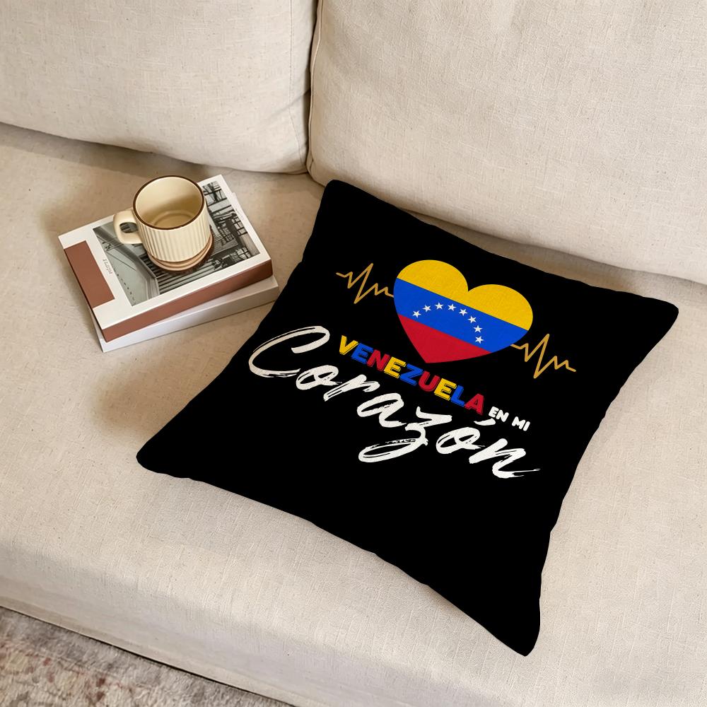 Venezuela Pride Print Cushion Cover Fabric Soft Furnishing,Pillowcase, Cushion Cover, Sofa Pillow, Home Decoration