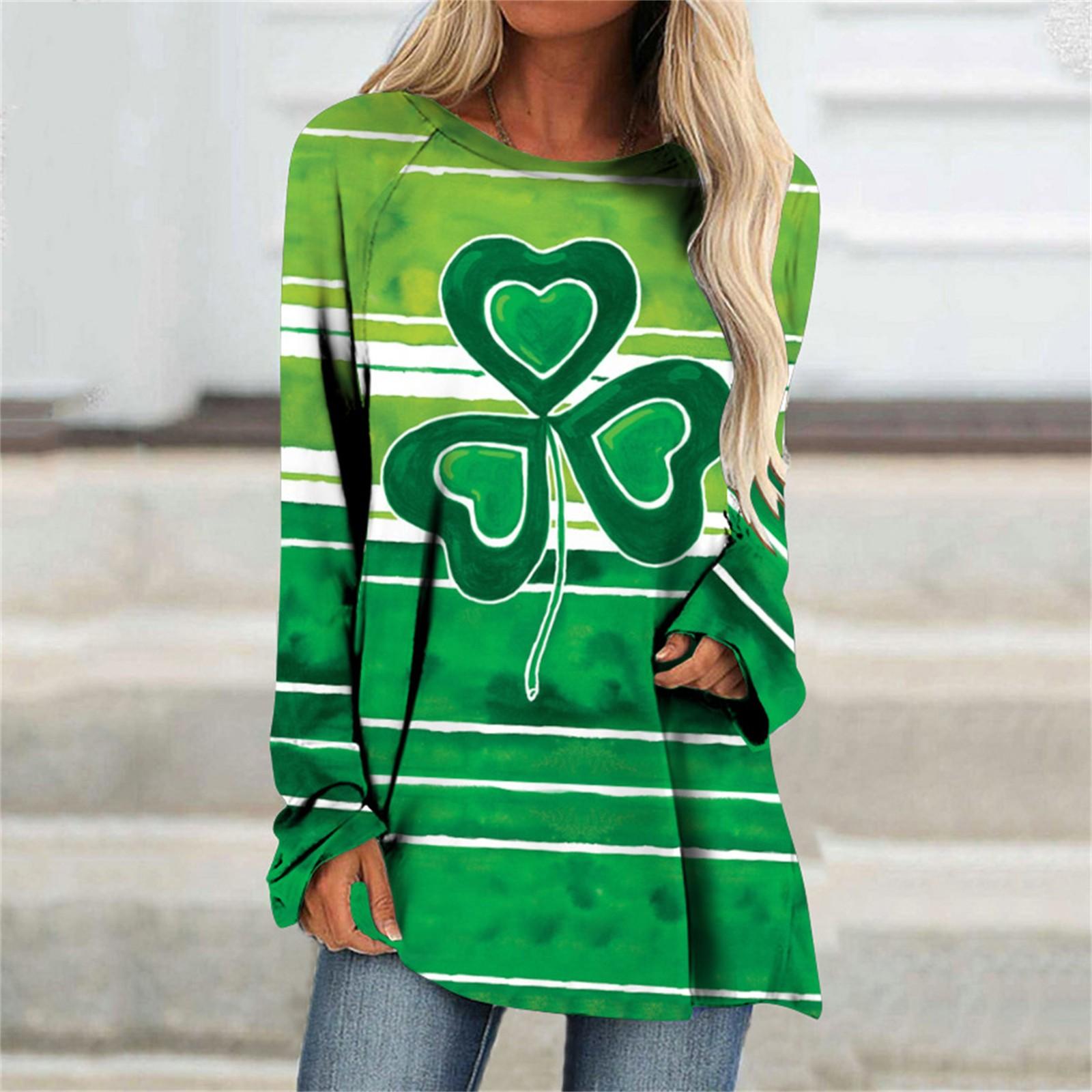 

Модные женские повседневные свободные футболки с круглым вырезом и длинными рукавами с принтом, топы XXL