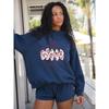 Autumn Women's European Size Loose Heavyweight Mid-High Neck Hoodie