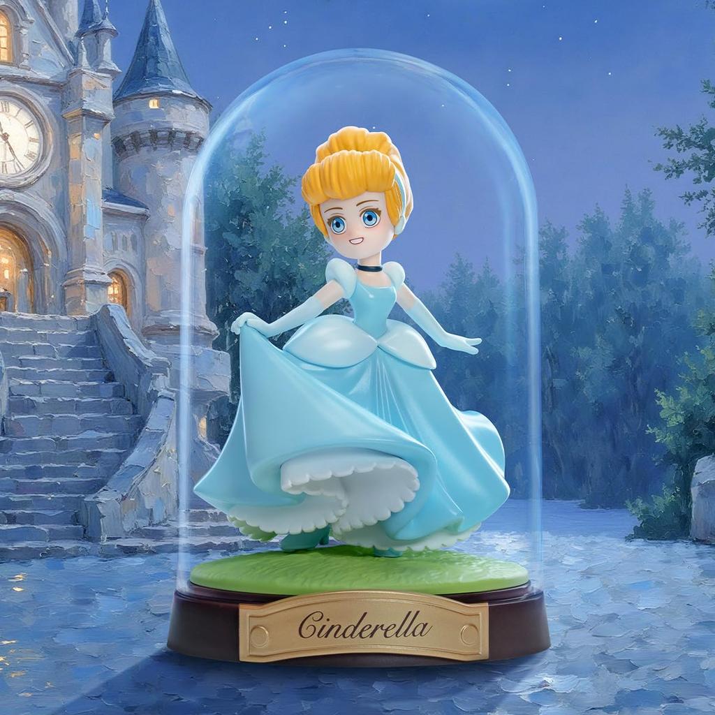 POP MART Disney Princess Create Your World Series Box of Pop Mart Gachapon Blind Box Plastic Premium PVC Soft Original Birthday Gifts [Assorted 12]