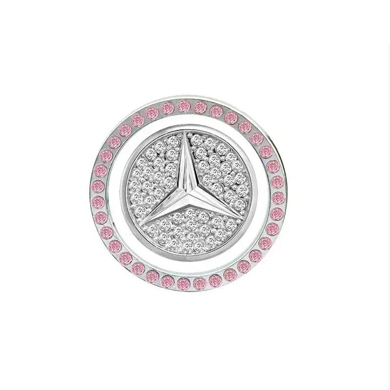 Car One-Click Start Stop Engine Rhinestone Ring Circle Trims Protective Cover for Mercedes Benz W211 W204 W210 W203 CLA GLA OM3