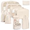Seven-Piece Travel Storage Set: Wash Bag, Clothes, Underwear Organizer & Folding Sub-Pack