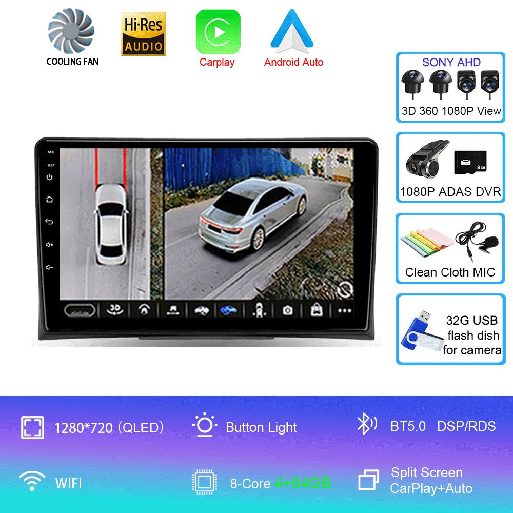 Autoradio Android 14 Carplay Auto Für Volkswagen Multivan T5 2003 - 2015 Multimedia Video Player GPS Navigation Stereo Head Unit