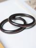 Ethnic Style Wenwan Jewelry - Blood Sandalwood, Green Sandalwood, Ebony, Rosewood, and Agarwood Thin Bangle Bracelet (0.8 Round Bar).