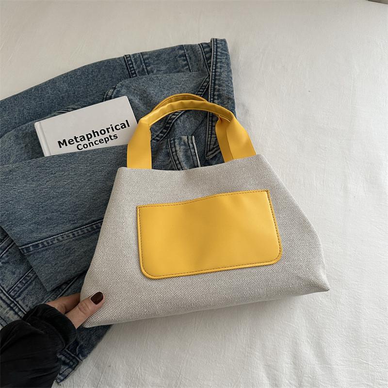 

Trendy Street Style Medium Tote Bag With Stitching Details And Magnetic Closure жовтий