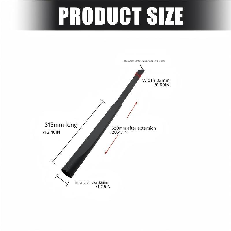 2Pcs Universal Crevice Tool Flat Suction Long Nozzle High Suction Vacuum Accessory Nozzles for Detailed Cleaning