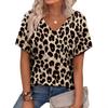 women fashion v neck short sleeve floral 3d print t shirt summer comfortable sportwear tops