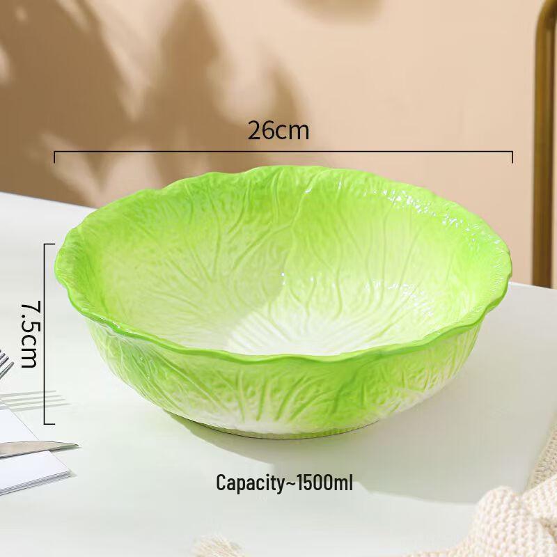 Китайская благоприятная капуста Керамическая миска с подглазурной росписью