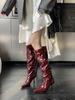 2025 Autumn New Pointed High Boots Stiletto Knight Women's Boots European and American Fashion High-heeled Boots