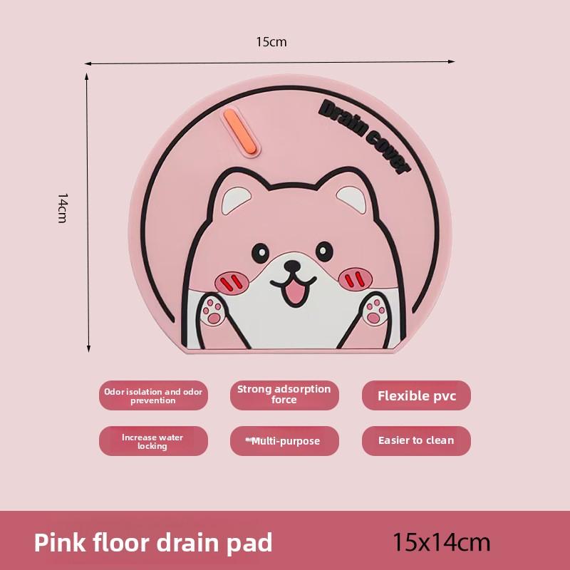 Silicone Anti-odor Device for Floor Drain Cover, Anti-insect for Bathroom and Kitchen, Anti-backflow Odor Pad for Toilet Drain Seal, Cartoon