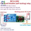 IO25B01 DC 6V 9V 12V 24V Flip-Flop Latch Relay Module 1 Channel Bistable Self-locking Switch Low Pulse Trigger Board for Arduino