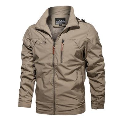 Men's Bomber Jacket With Multi-pocketed Lightweight Flight Jackets Casual Varisty Jacket for Men Fashion Zip-Up Windbreaker Plus Size