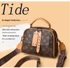 European American Retro Niche Women's Crossbody Handbag - Large Capacity, Printed Square Design