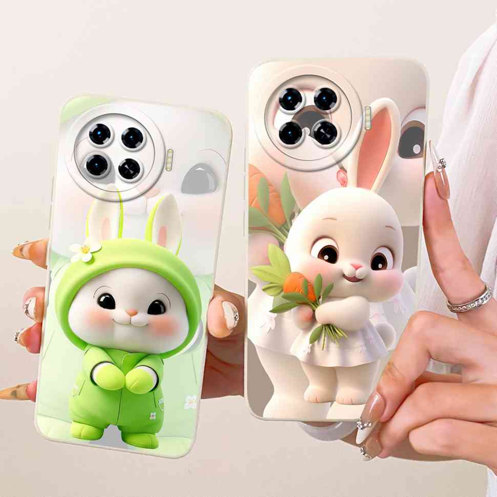 Cute Rabbit Cat Case For Tecno Spark 20 Pro Plus KJ7 Soft Shockproof Cases For Spark20 Spark 20 Pro+ ProPlus Silicone Back Cover