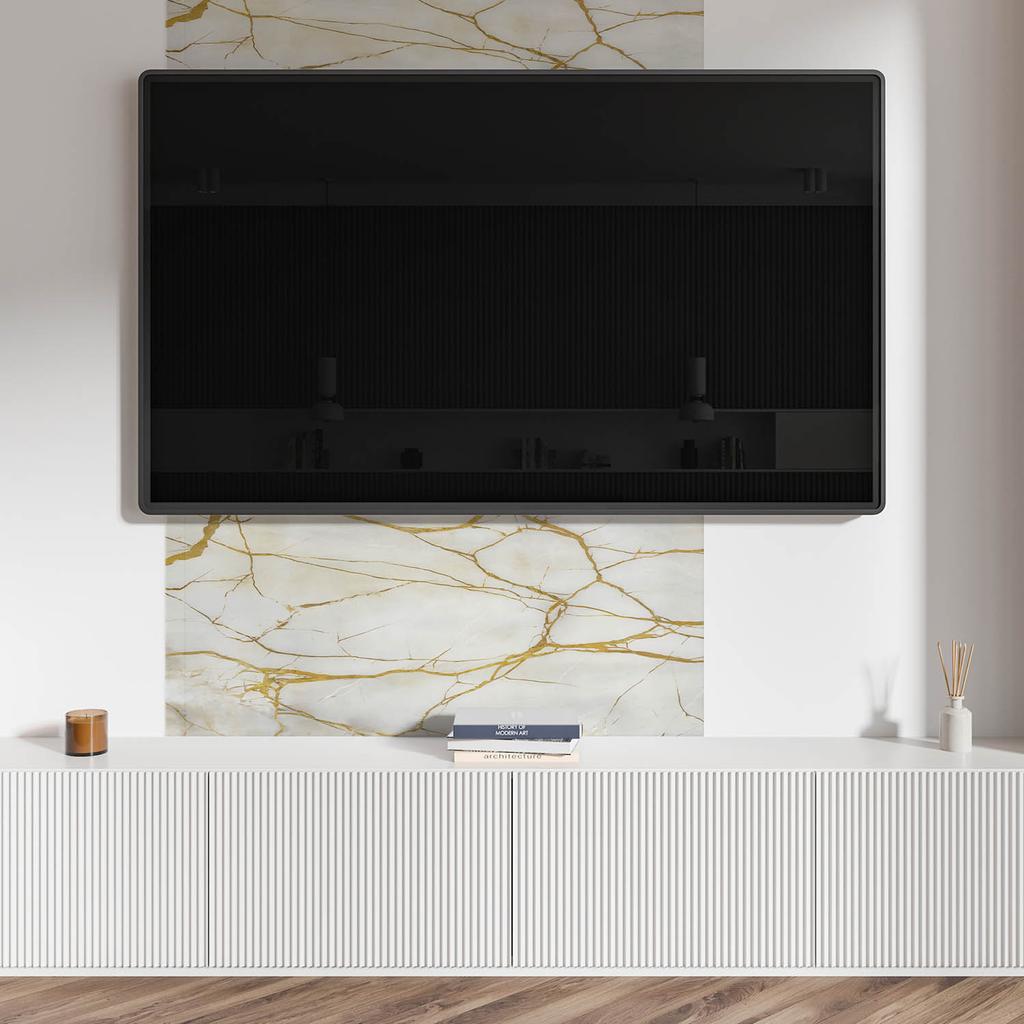 Dekoracyjny Panel Winylowy Samoprzylepny - Do Przedpokoju 100X50 Cm Elegancki Marmur Z Żyłkami