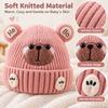 Soft Knit Baby Hat Plush Knitted Hat Cute Pullover Hat  Cold Weather