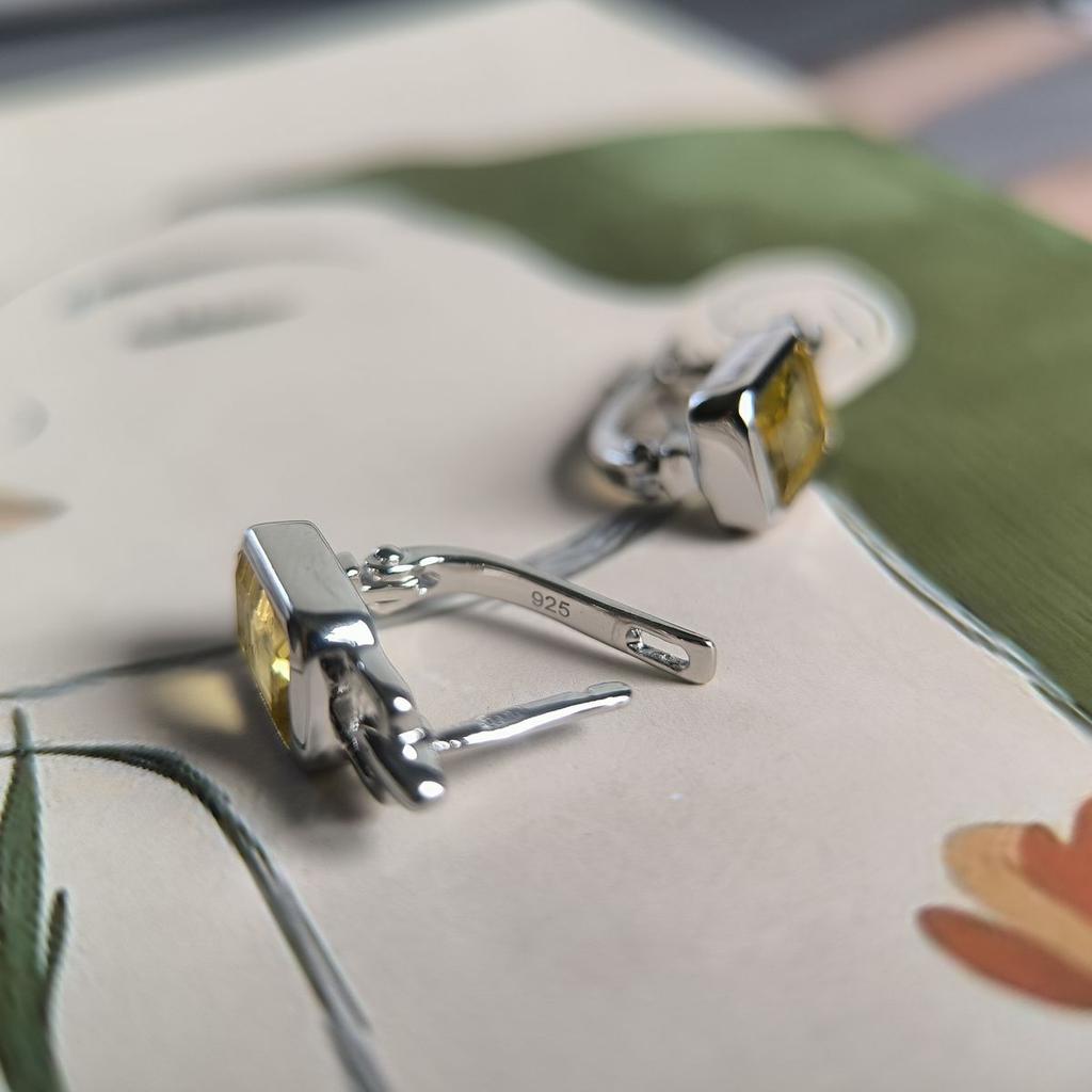 Серебряные серьги с цитрином nano 2.333ct (2189992)