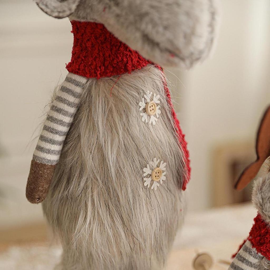 Christmas Sculpture Reindeer Figurine Ornament for Table Centerpieces Housewarming