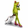 Figurine Frog Traveler With Suitcase Ornament Decoration For Home Office 18.5
